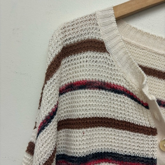 American Eagle Stripe Henley Sweater - Picture 5 of 13